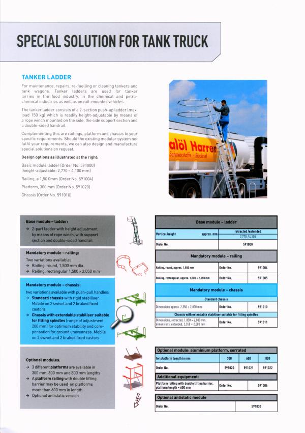 Специальные приспособления для обслуживания топливозаправщика